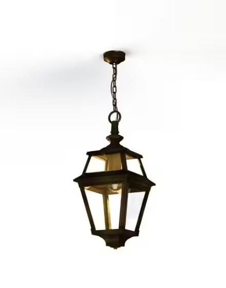 Place Des Vosges 2 Clear Glass Chain Pendant