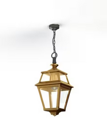 Place Des Vosges 2 Clear Glass Chain Pendant with Four-Sided Lantern