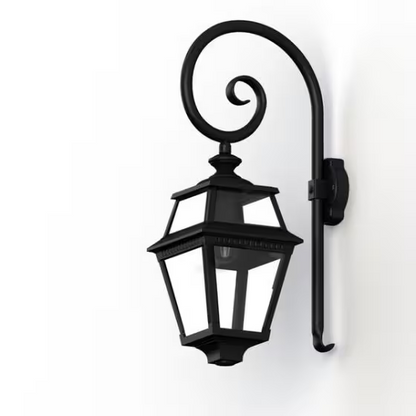 Place Des Vosges 2 Clear Glass Swan Neck Wall Bracket