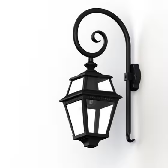 Place Des Vosges 2 Clear Glass Swan Neck Wall Bracket