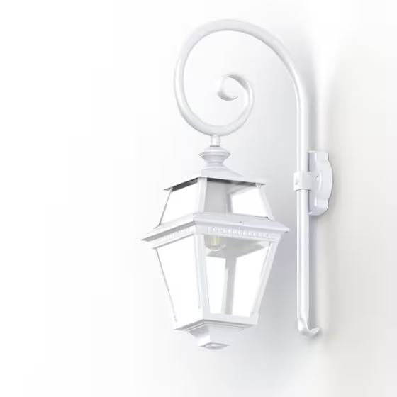 Place Des Vosges 2 Clear Glass Swan Neck Wall Bracket