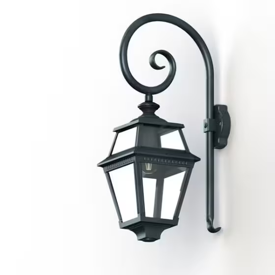 Place Des Vosges 2 Clear Glass Swan Neck Wall Bracket