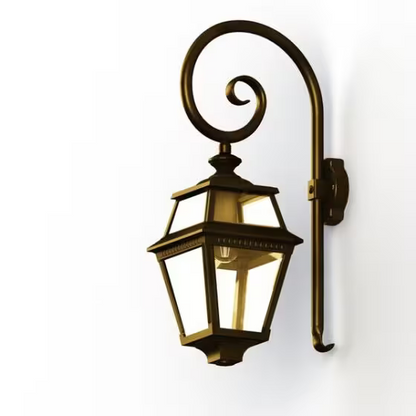 Place Des Vosges 2 Clear Glass Swan Neck Wall Bracket