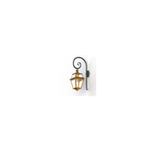 Place Des Vosges 2 Clear Glass Swan Neck Wall Bracket with Four-Sided Lantern