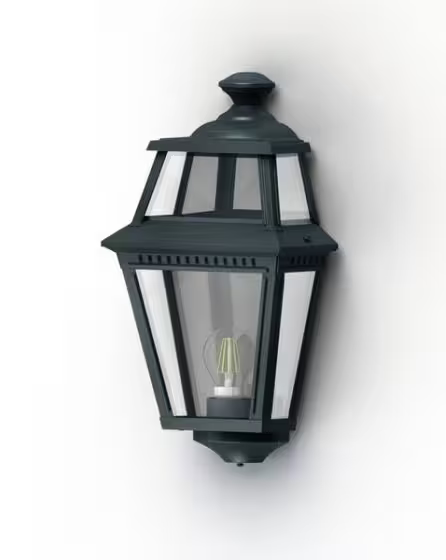 Place Des Vosges 2 Clear Glass Wall Light with Four-Sided Lantern