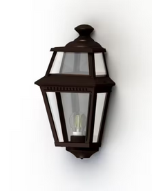 Place Des Vosges 2 Clear Glass Wall Light with Four-Sided Lantern