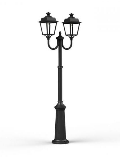 Place des Vosges 1 Evolution Model 13 Double Arm Clear Glass Lamp Post