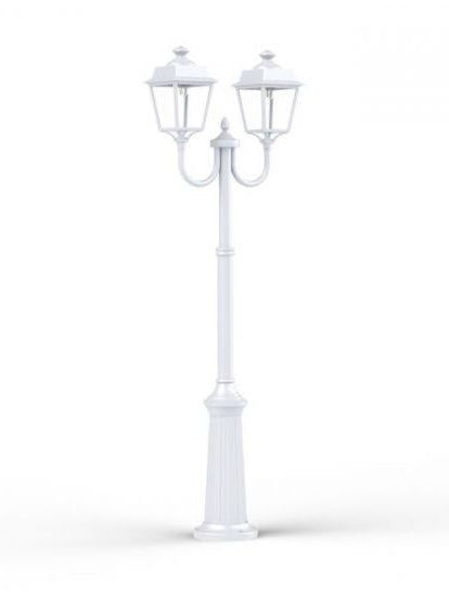 Place des Vosges 1 Evolution Model 13 Double Arm Clear Glass Lamp Post