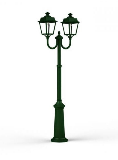 Place des Vosges 1 Evolution Model 13 Double Arm Clear Glass Lamp Post