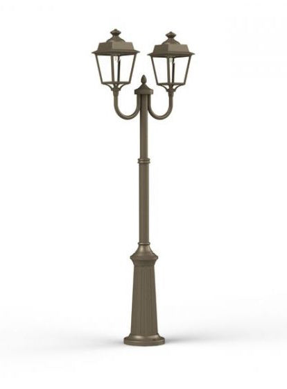 Place des Vosges 1 Evolution Model 13 Double Arm Clear Glass Lamp Post