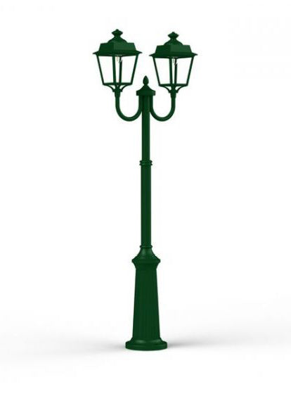 Place des Vosges 1 Evolution Model 13 Double Arm Clear Glass Lamp Post