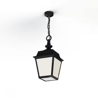 Place Des Vosges 1 Tradition Frosted Glass Chain Pendant with Four-Sided Lantern
