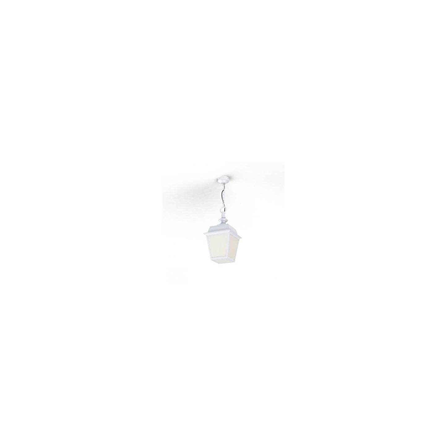 Place Des Vosges 1 Tradition Frosted Glass Chain Pendant with Four-Sided Lantern
