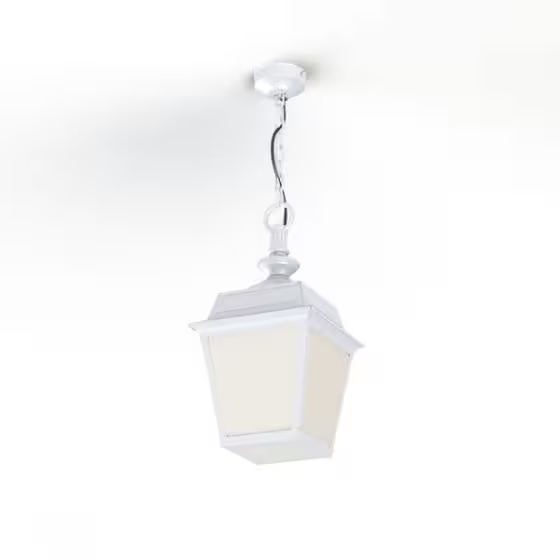Place Des Vosges 1 Tradition Frosted Glass Chain Pendant with Four-Sided Lantern