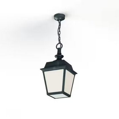 Place Des Vosges 1 Tradition Frosted Glass Chain Pendant with Four-Sided Lantern