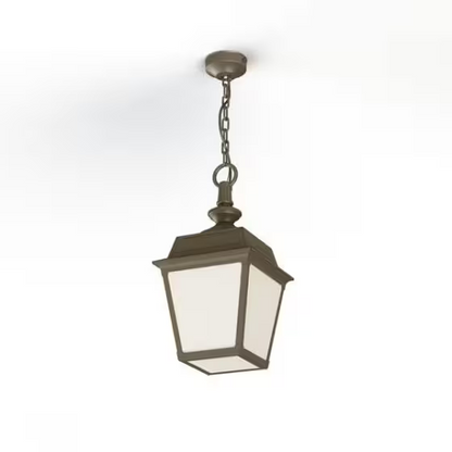 Place Des Vosges 1 Tradition Frosted Glass Chain Pendant with Four-Sided Lantern