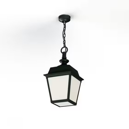 Place Des Vosges 1 Tradition Frosted Glass Chain Pendant with Four-Sided Lantern