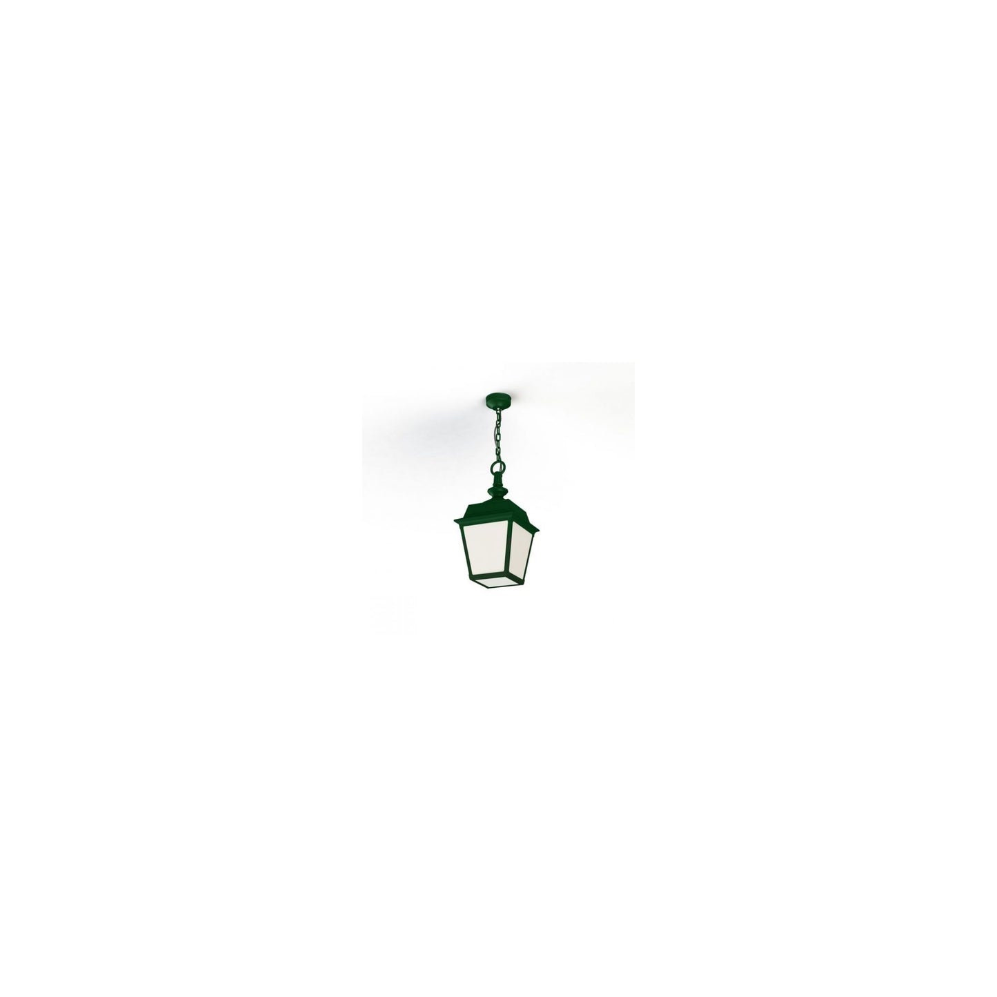 Place Des Vosges 1 Tradition Frosted Glass Chain Pendant with Four-Sided Lantern