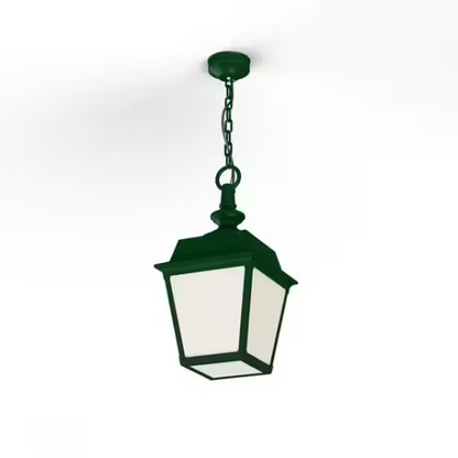 Place Des Vosges 1 Tradition Frosted Glass Chain Pendant with Four-Sided Lantern