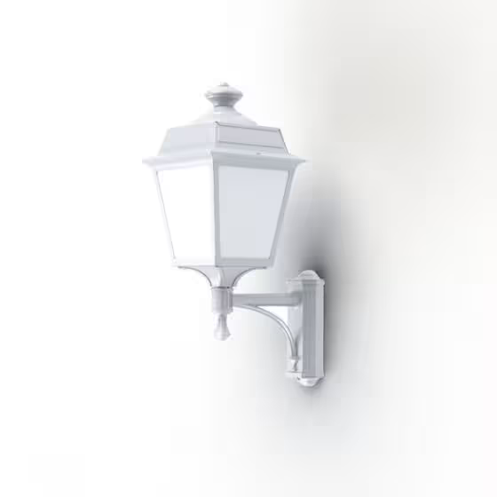 Place Des Vosges 1 Tradition Frosted Glass Upwards Wall Bracket with Four-Sided Lantern