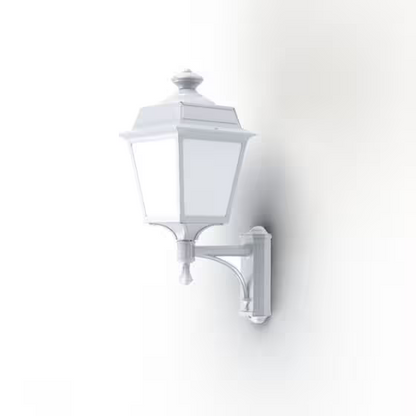 Place Des Vosges 1 Tradition Frosted Glass Upwards Wall Bracket with Four-Sided Lantern