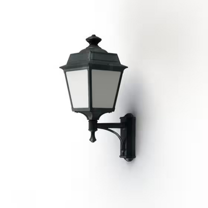 Place Des Vosges 1 Tradition Frosted Glass Upwards Wall Bracket with Four-Sided Lantern