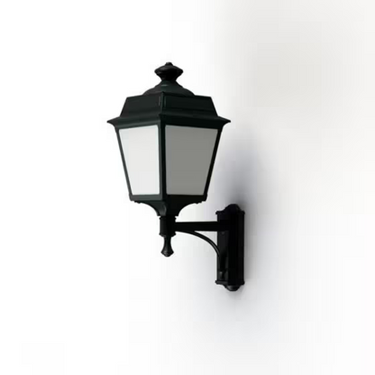 Place Des Vosges 1 Tradition Frosted Glass Upwards Wall Bracket with Four-Sided Lantern