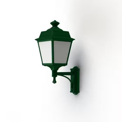Place Des Vosges 1 Tradition Frosted Glass Upwards Wall Bracket with Four-Sided Lantern