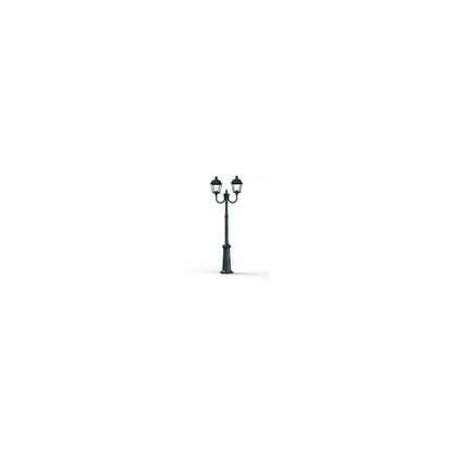 Place Des Vosges 1 Tradition Large Double Arm Clear Glass Lamp Post with Minimalist lines style lantern