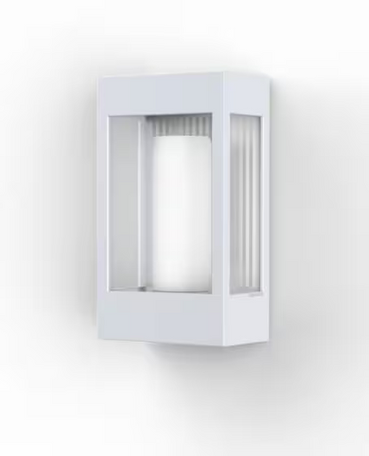 Brick Clear Glass Decorative Wall Light with Polycarbonate Removable Bulb Cover