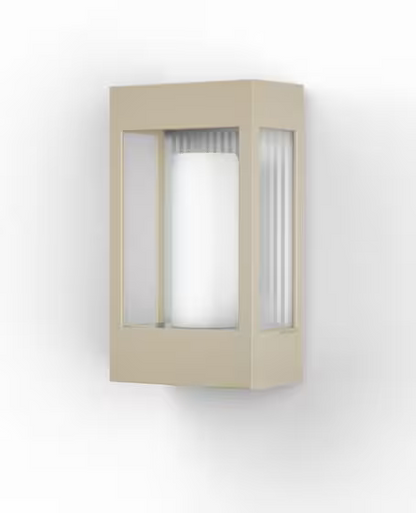 Brick Clear Glass Decorative Wall Light with Polycarbonate Removable Bulb Cover