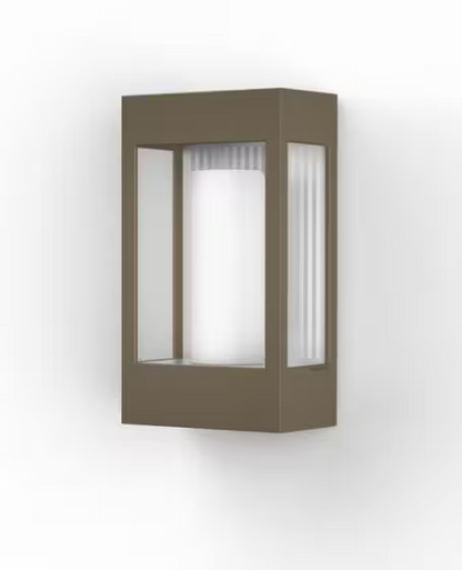Brick Clear Glass Decorative Wall Light with Polycarbonate Removable Bulb Cover