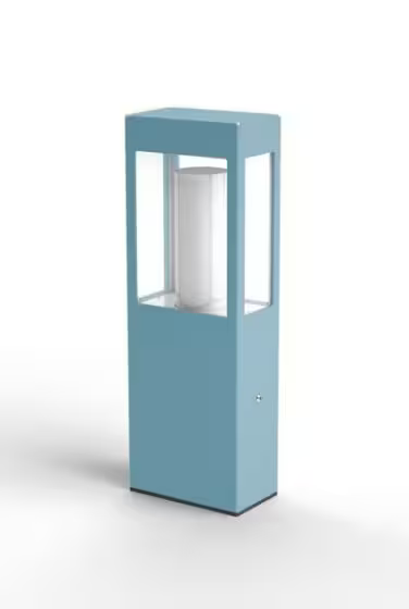Brick Small Clear Glass Bollard with Removable Bulb Cover