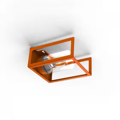 Hugy Clear Glass Decorative Multi-Position Light with Cut-Out and bent Aluminium Body