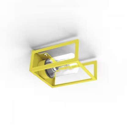 Hugy Clear Glass Decorative Multi-Position Light with Cut-Out and bent Aluminium Body