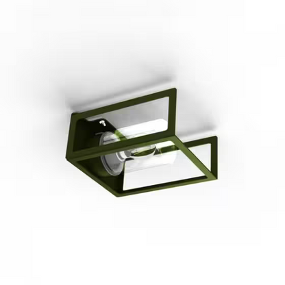 Hugy Clear Glass Decorative Multi-Position Light with Cut-Out and bent Aluminium Body