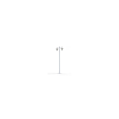 Montana Model 4 Double Arm Opal Glass & Copper Shade Lamp Post with Cast Aluminium Pole