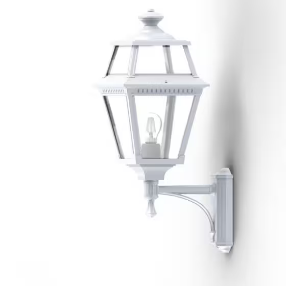 Place Des Vosges 2 Clear Glass Upwards Wall Bracket with Four-Sided Lantern