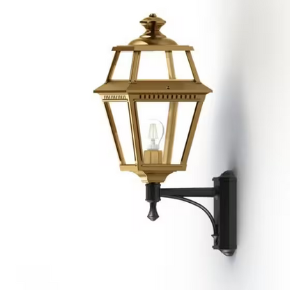 Place Des Vosges 2 Clear Glass Upwards Wall Bracket with Four-Sided Lantern