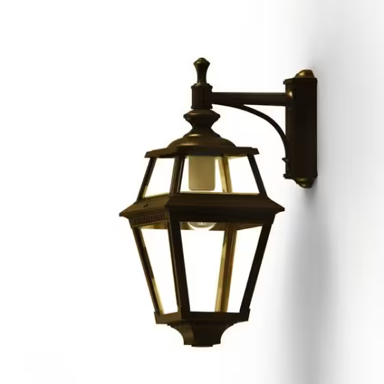 Place Des Vosges 2 Clear Glass Downwards Wall Bracket