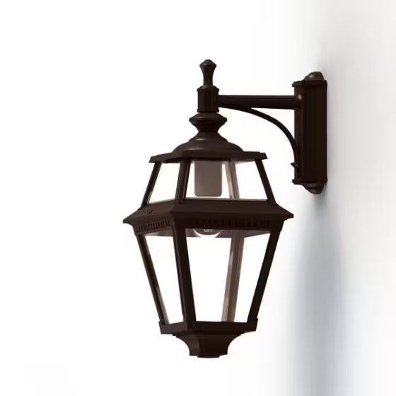 Place Des Vosges 2 Clear Glass Downwards Wall Bracket