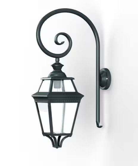 Place Des Vosges 3 Clear Glass Swan Neck Wall Bracket