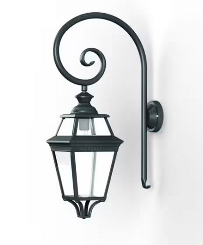 Place Des Vosges 3 Clear Glass Swan Neck Wall Bracket