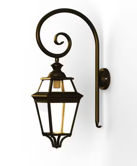 Place Des Vosges 3 Clear Glass Swan Neck Wall Bracket