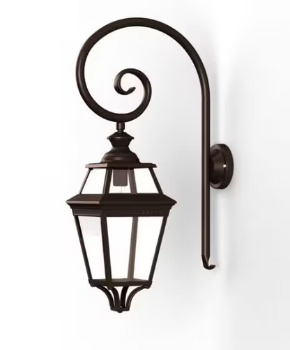 Place Des Vosges 3 Clear Glass Swan Neck Wall Bracket