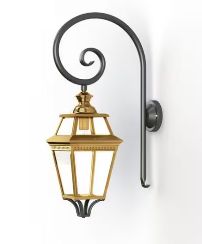 Place Des Vosges 3 Clear Glass Swan Neck Wall Bracket