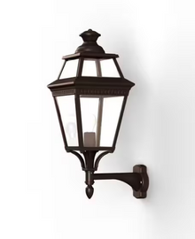 Place Des Vosges 3 Clear Glass Upwards Wall Bracket with Four-Sided Lantern