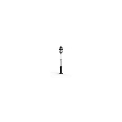Place Des Vosges 3 Small Clear Glass Lamp Post with Minimalist lines style lantern