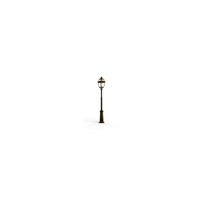 Place Des Vosges 3 Small Clear Glass Lamp Post with Minimalist lines style lantern