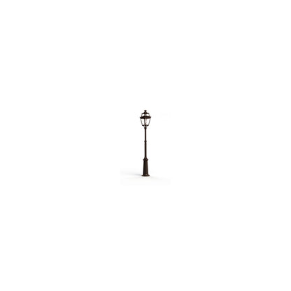 Place Des Vosges 3 Small Clear Glass Lamp Post with Minimalist lines style lantern
